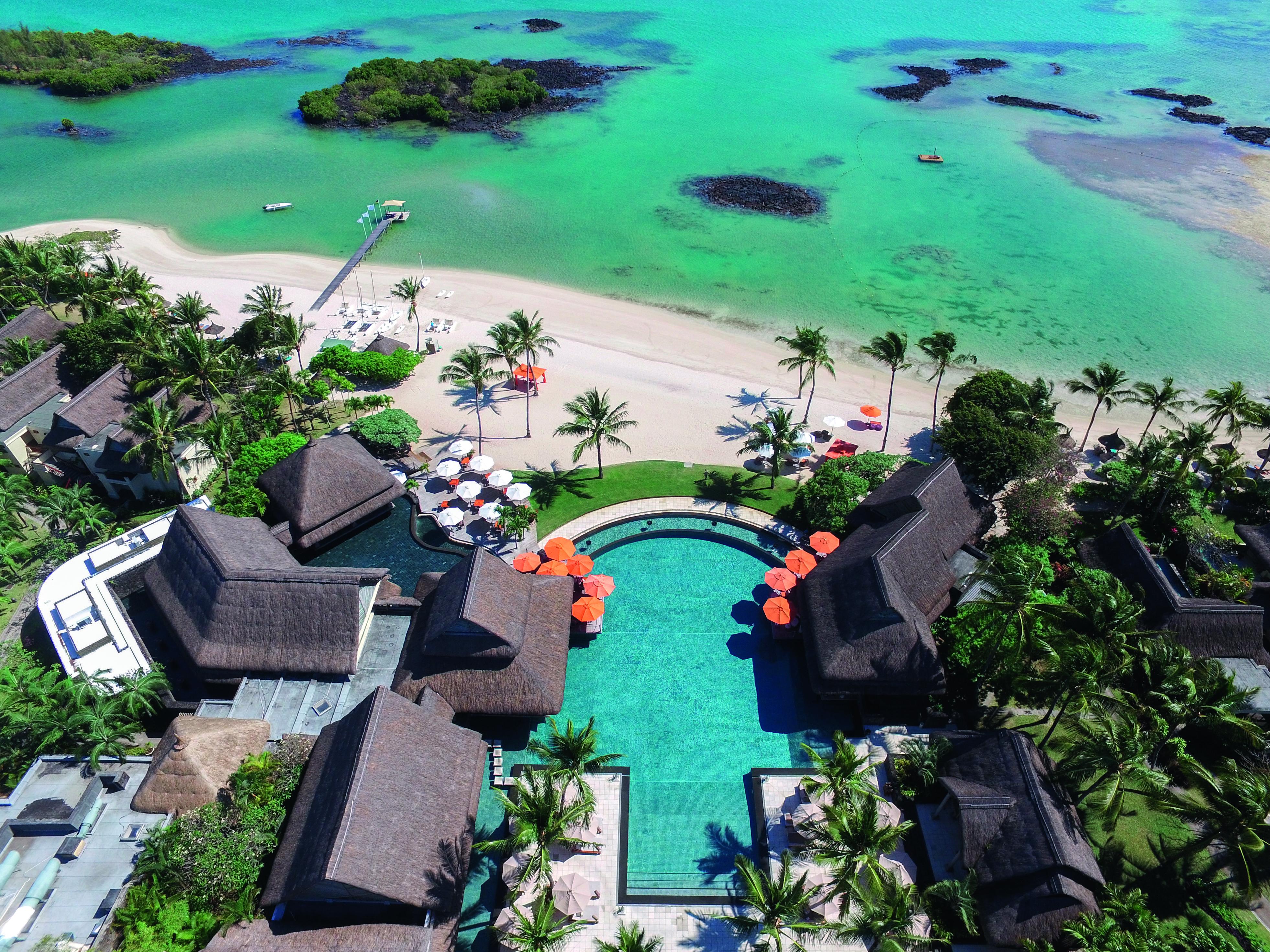 Constance Prince Maurice Post of Flacq Exterior foto Aerial view of the resort